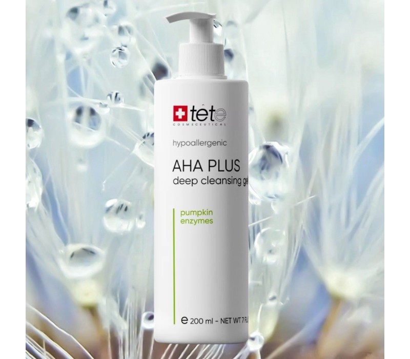 Tete AHA Plus Deep Cleansing Gel Гель для глубокого очищения с АНА-кислотами и энзимами тыквы, 200 мл