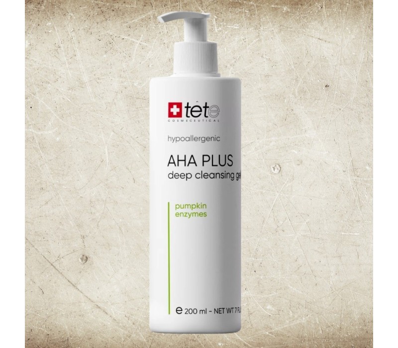 Tete AHA Plus Deep Cleansing Gel Гель для глубокого очищения с АНА-кислотами и энзимами тыквы, 200 мл