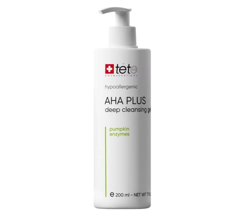 Tete AHA Plus Deep Cleansing Gel Гель для глубокого очищения с АНА-кислотами и энзимами тыквы, 200 мл