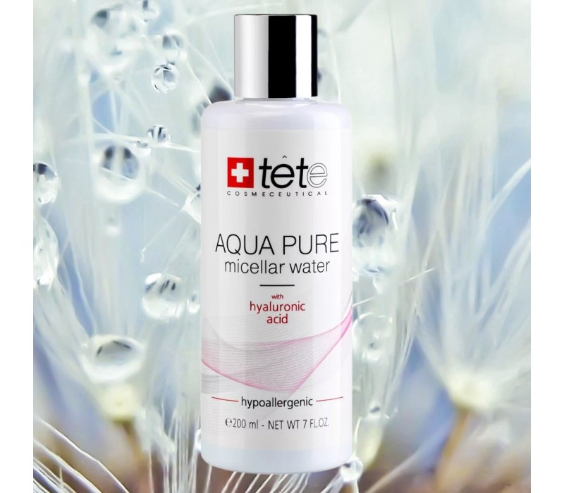 Мицеллярная вода с гиалуроновой кислотой / TeTe AQUA PURE Micellar water, 200 мл