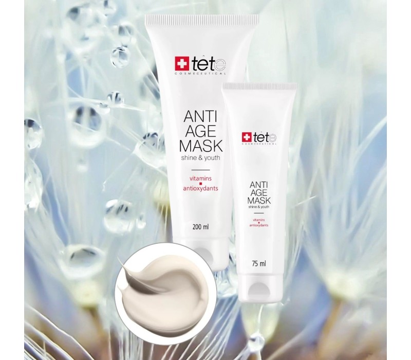 TeTe Anti-age Mask Vitamins and Antioxydants Омолаживающая маска с витаминами и антиоксидантами Отбеливающее действие 75 ml