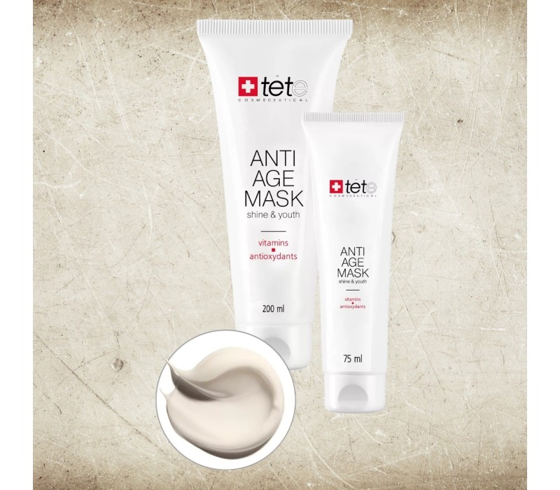 TeTe Anti-age Mask Vitamins and Antioxydants Омолаживающая маска с витаминами и антиоксидантами Отбеливающее действие 75 ml