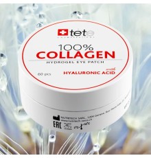 TeTe Cosmeceutical Коллагеновые патчи под глаза 100% Collagen Hydrogel Eye Patch, 60 шт.