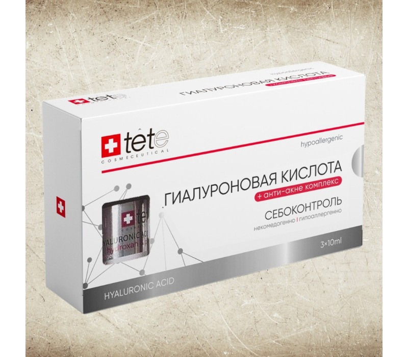 TeTe Hyaluronic acid + Anti-acne complex / Гиалуроновая кислота + Анти-акне комплекс 3*10 ml