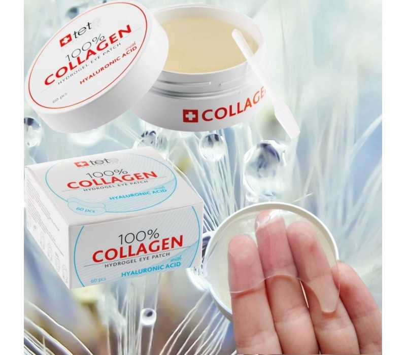 TeTe Cosmeceutical Коллагеновые патчи под глаза 100% Collagen Hydrogel Eye Patch, 60 шт.